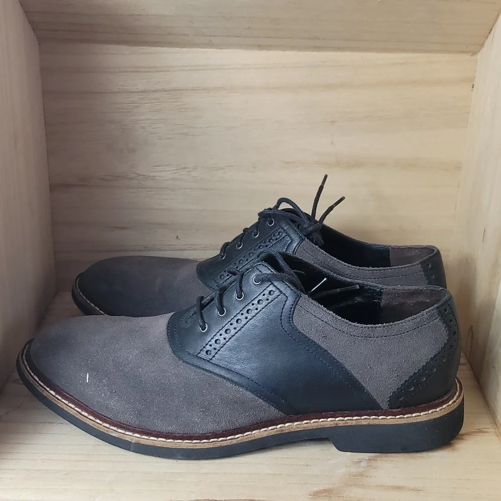 Cole Haan Mens Gray Oxford Shoes - Picture 5 of 10